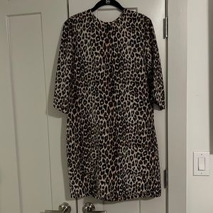 Leopard Pocket Front Equipment Dress